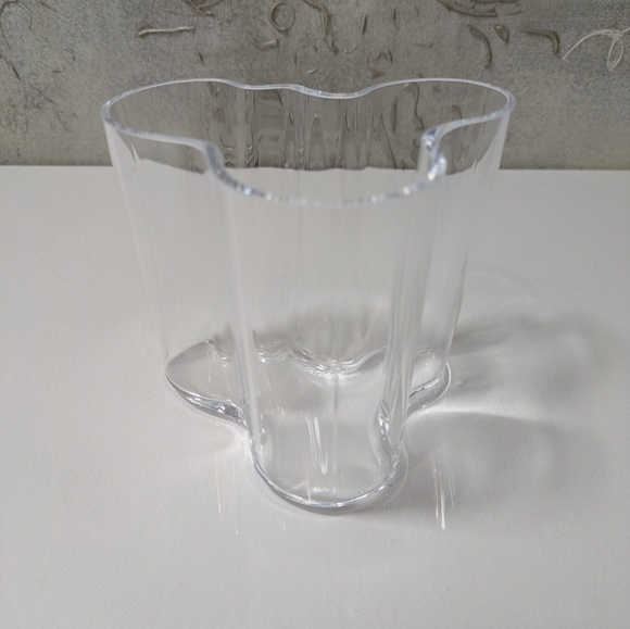 Iittala Alvar Aalto Glass Vase Color Clear 4.5 x 3.5 x 4, Great Condition - Picture 10 of 10